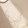 Corrente de Testa com Borlas Multicamadas de Luxo Nicho para Mulheres Traje Hanfu Estilo Exótico Acessórios de Cabelo Noiva Casamento Maquiagem no Local Adorno de Cabeça
