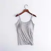 Camisole Feminina Modal Plus Size Mais Vendida Transfronteiriça com Sutiã Embutido, Top Casual Soltinho