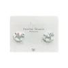 Colección de Pendientes de Carrousel de Gota de Aceite de Aleación de Dibujos Animados para Mujer con Pendiente de Unicornio de Aguja Plateada Pendientes del Zodiaco del Año del Caballo