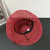 Sombrero de Pescador de Papel de Paja Hueco Tejido a Mano Estilo Coreano de Ala Ancha para Mujer, Transpirable de Verano Casual Protección Solar Plegable