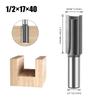 Fresa para madera vástago 1/2 longitud de hoja recta alargada 40 mm fresa recta ranurada fresa para ranuras herramientas para carpintería