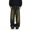 Jeans de Color Claro Versátiles para Hombre Comercio Exterior Cuatro Estaciones Nuevo Rectos Sueltos Pantalones de Hombre Versátiles de Pierna Ancha Casuales Modernos