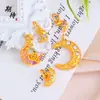 Pendente de Lua e Estrela Banhado a Ouro Antigo com Cravação de Diamantes de Alta Retenção de Cor Acessórios de Joias para Pulseira Colar DIY para Mulheres Atacado