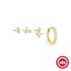 S925 Prata Esterlina Geométrica Diamantes Brincos Diários Brincos terno Europeu e Americano Transfronteiriço Temperamento Clássico Brincos