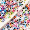 Ojo de Diablo de Resina Redondo Plano Rayas Arcoíris Cuentas Sueltas para Pulsera Hecha a Mano DIY Collar Accesorios de Joyería Materiales