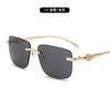 Moda nuevas gafas de sol sin montura celebridad de internet street style conducción gafas a prueba de sol personalizadas gafas de sol de alta gama entrega en vivo