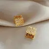 Pendientes Geométricos de Doble Cara Incrustados con Diamantes, Moda Europea y Americana, Pendientes de Diseño Único de Nicho, Pendientes Elegantes de Lujo Ligero de Gama Alta