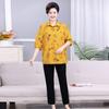 Talla Grande Talla Grande 100kg Madres de Mediana Edad y Ancianas Camisa de Algodón Mercerizado de Media Manga Verano Camiseta Holgada para Cubrir la Carne Transpirable para Mujer
