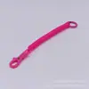 Directo de fábrica cuerda de resorte para llavero de plástico color gelatina cadena de resorte para llavero correa de bolso cuerda para tarjetero