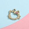 Colgante de Accesorios de Hello Kitty Gato Colgante Pequeño Aleación Diamante Accesorios de Joyería DIY Pulsera Ropa Material de Collar