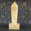 Base de Punta de Flecha de Madera Maciza Carro de Comando del Emperador de Jade Ficha de Madera Tallada Espada de Comando de Taishang Laojun
