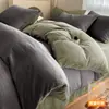 2026 Nuevo Juego de Ropa de Cama de Lana de Leche de Cuatro Piezas Invierno Espesado Coral Franela Ropa de Cama Funda de Edredón Sábana Juego de Tres Piezas