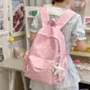 Mochila dulce estilo ins japonés para mujer, gran capacidad, alto atractivo estético, mochila escolar ligera, adecuada para estudiantes y salidas