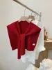 Xale de Cor Sólida Dopamina para Mulheres, Estilo Coreano, Versátil para Primavera e Outono, Peça de Roupa Externa com Nó, Capa de Tricô com Gola Falsa