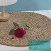 Rosa Redonda Pequena de Veludo Dia dos Namorados Casamento Decoração de Casa Flor Artificial Flor Falsa Atacado Transfronteiriço