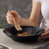 Prato de Plástico Espessado, Prato Doméstico para Café da Manhã Cozinhando no Micro-ondas, Prato Redondo Aprofundado Comercial, Prato de Plástico Resistente a Altas Temperaturas