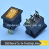 Interruptor Amarelo em Forma de Barco com Luz 15*21mm Kcd1 Interruptor Basculante de 3 Pinos com Luz Amarelo Certificação Cqccbce