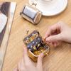 Nueva Caja de Almacenamiento de Joyas de Cuero Genuino, Bolsa Creativa para Joyas de Anillo de Diamante, Mini Anillo Collar, Caja de Joyería para Aretes, Monedero