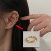 Clip para oreja de múltiples anillos sin agujero en la oreja Clip para oreja de viento frío con sabor retro de Hong Kong para mujer Estilo de hada Mori Temperamento súper de hada moda simple