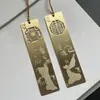 Marcador de página de metal antigo Wen chuang ding empresa padrão logo inscrição criativo presente para estudante presente para colega de empresa
