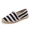 Sapatos Espadrille Casuais, Feitos à Mão, Sapatos de Palha da Moda e Versáteis, Sapatos de Tecido de Linho, Absorventes de Suor e Respiráveis, Slip-On, Sapatos de Tecido