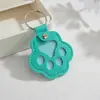 Llavero de Pata de Gato para Mascota de Cuero, Colgante Lindo de Dibujos Animados para Guardar Pelo de Perro y Gato, Adorno Personalizado de Moda