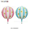 Globos 4D Redondos de 22 pulgadas Impresos con Rayas de Estrella para Fiestas de Cumpleaños, Globos de Decoración para Centros Comerciales KTV en Stock