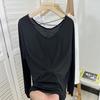 Camisa de Protección Solar de Manga Larga sin Espalda para Mujer, Cubre-Ropa para Aire Acondicionado, Top de Diseño de Nicho, Ropa Ligera de Verano para Protección Solar para Mujeres