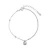 Pulseira Luck Tag Prata de Lei S925 para Mulheres, Design Moderno, Estilosa, Celebridade da Internet, Joia de Moda Simples, Versátil, Luxo Leve