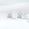Pendientes de trébol de cuatro hojas de plata esterlina Jufeng S925, nuevos pendientes de flor de circón, pendientes sencillos de moda para una semana