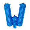 Globos de Papel de Aluminio de 16 pulgadas Versión Americana Letras y Números Azules A-Z 0-9 Globos de Decoración para Fiestas y Festivales Más Vendidos al por Mayor