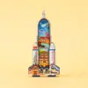 Imanes de Refrigerador de Madera de Monumentos Chinos, Ciudades Turísticas, Hong Kong, Macao, Qingdao, Xuzhou, Imanes de Refrigerador de Shanghái al por Mayor