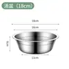 Cuenco de Sopa Grueso de Acero Inoxidable Cantina Bol de Sopa Comercial No Magnético Hogar Cocina Cuenco Multiusos Plato para Barbacoa Plato Redondo Plato