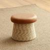 Corda de cânhamo banqueta baixa sentado píer piso banqueta varanda banqueta tatami sapato trocando banqueta madeira maciça banqueta redonda sala de estar mesa de centro banqueta