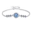 Pulsera de Plata de Ley S925 Venta Caliente Transfronteriza Diseño de Nicho Moda Joyería de Moissanita de Gama Alta Fábrica de Origen Venta al por Mayor