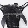 Estilo Nuevo Lazo Grande Divertido Hilo Dental Encaje de Pestañas Transparente Sexy Bragas Estilo Europeo y Americano Encaje T Pantalones