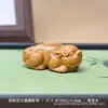 Sândalo Natural Atraindo Riqueza Pixiu Escultura Pixiu Pingente com Furo para Passar Pulseira de Brincadeiras Culturais Weaving Pingente Acessórios