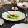 Novo Conjunto de Tigelas e Pratos Luxo Leve Cerâmica Louça Restaurante Tigela Pétala Hotel Especial Galvanoplastia Prato Irregular Simples