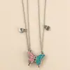 Colar Magnético Coração Dividido Pingente Gravado Mãe & Filha Presente de Dia das Mães para a Mamãe
