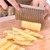 Faca Ondulada para Batata, Faca para Batata, Cortador Multifuncional de Legumes Doméstico para Cozinha, Cortador Elegante em Tiras, Ferramenta para Fatiar Batatas em Grades