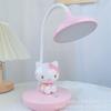Lámpara de escritorio LED recargable con atenuación táctil de tres niveles, para lectura, enchufe de carga USB, protección ocular, aprendizaje, estudiante, portalápices, lámpara de escritorio pequeña