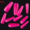 Bolsa de Alta Calidad de 500 Piezas Uñas de Ballet Transparentes/Puras de Colores/Coloreadas Largas Coffin Uñas Portátiles Uñas Postizas Manicura