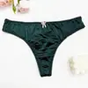 Tanga Sexy de Satén Brillante Transpirable Sin Costuras para Mujer de Tallas Grandes Estilo Europeo y Americano Tallas Grandes en Stock
