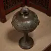 Estufa Antiga com Padrão Han Flor de Ameixa Incenso de Sândalo para Interior Escritório Zen Queimador de Incenso Antigo de Cintura Alta Ornamentos de Estufa de Alto Padrão