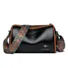2025 Nova Bolsa Almofada Boston Retro Feminina Versátil Alça Larga Grande Capacidade Ombro Único Transversal Tendência