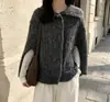 Suéter tipo capa com lapela retrô estilo francês para mulheres, cardigã de tricô solto para outono e inverno, top de tricô trançado de alta qualidade