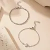 Moda Femenina Transfronteriza Cadena Sencilla de Pedrería Flor Incrustada de Circonita Cadena Metálica Pulsera de Temperamento de Alta Gama Al por Mayor