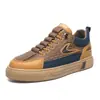 Tênis Masculino da Moda para Outono, Tênis Casuais Estilo Coreano com Color-Blocking Tendência, Sapatos Chunky para Uso Externo, Tênis Masculino Leve