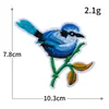 Venta Caliente Parches de Tela Bordados Flor Pájaro Bordado para Computadora Parche Adhesivo Termofusible para Ropa Accesorios para Ropa Parche sin Costura para Planchar