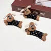 Parche de Dibujos Animados Relleno de Algodón Tira Larga Animal Pequeño Cachorro DIY Dachshund Broche Pasador Bolso Accesorios para Ropa